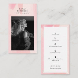 Tarjeta De Visita Fotografía abstracta de moda y elegante personal