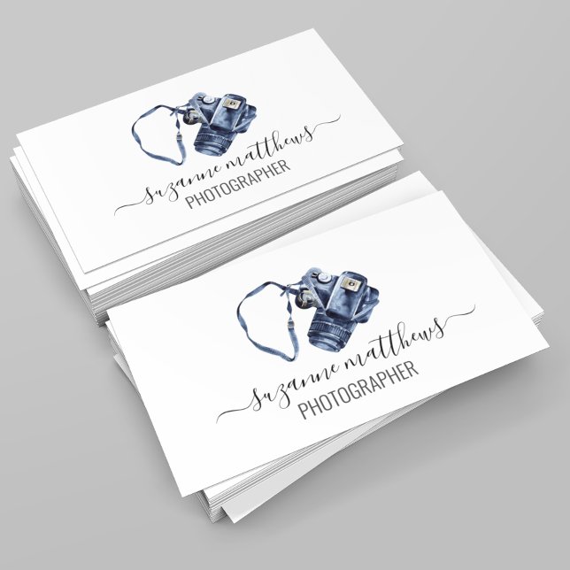 Tarjeta De Visita Fotografía Acuarela Caligrafía Fotógrafo (Subido por el creador)