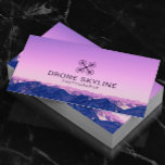 Tarjeta De Visita Fotografía aérea de Skyline, fotógrafa de drones<br><div class="desc">Tarjetas de visita profesional para fotografía y video aéreo en línea de drones.</div>