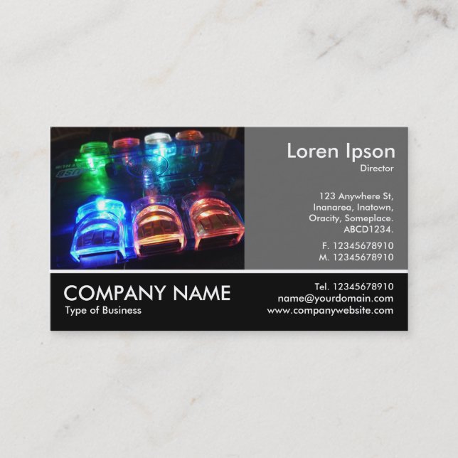 Tarjeta De Visita Fotografía arrancada - Gris 60pc - Concentrador US (Anverso)