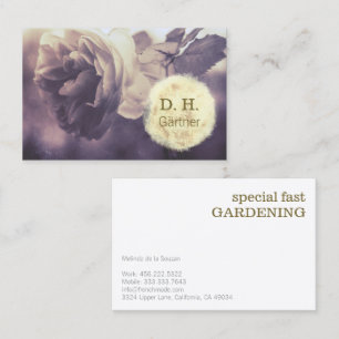 Tarjeta De Visita Fotografía artística de jardinería fina 