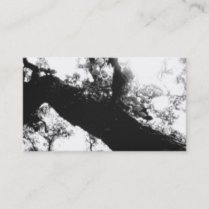 Tarjeta De Visita Fotografía blanco y negro del árbol de la luz de