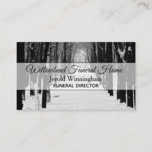Tarjeta De Visita Fotografía blanco y negro del bosque