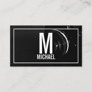 Tarjeta De Visita Fotografía blanco y negro profesional