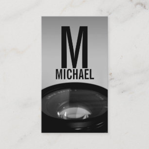 Tarjeta De Visita Fotografía blanco y negro profesional