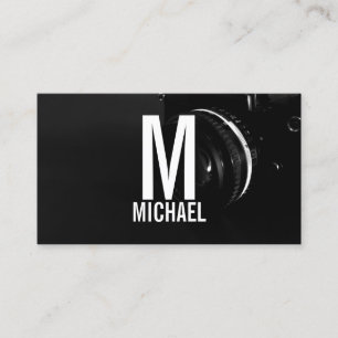 Tarjeta De Visita Fotografía blanco y negro profesional