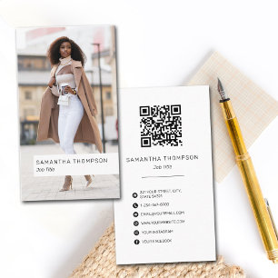 Tarjeta De Visita Fotografía Código QR Código Iconos de medios socia