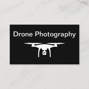Tarjeta De Visita Fotografía con Drones de Diseño Minimalista