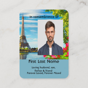 Tarjeta De Visita Fotografía conmemorativa Seine Paris Eiffel Tower