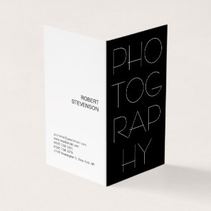 Tarjeta De Visita Fotografía contemporánea en blanco y negro