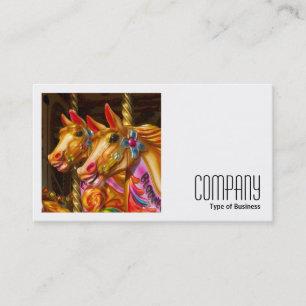 Tarjeta De Visita Fotografía cuadrada (v2) - Caballos circulantes