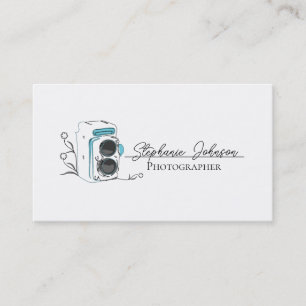 Tarjeta De Visita Fotografía de arte de línea minimalista abstracta