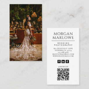 Tarjeta De Visita Fotografía de boda elegante