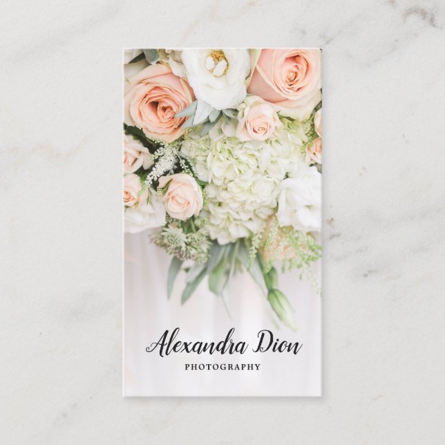 Tarjeta De Visita Fotografía de boda moderna y elegante (Anverso)