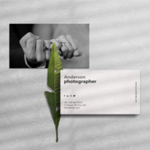 Tarjeta De Visita Fotografía de Boda Personalizada Minimalista Profe