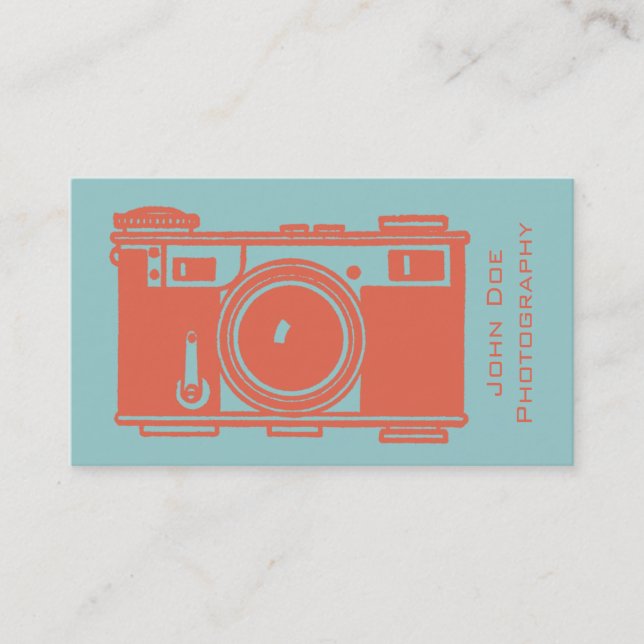 Tarjeta De Visita Fotografía de cámara de película de cine de época  (Anverso)