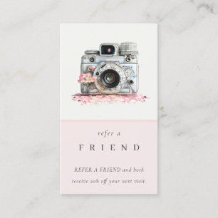 Tarjeta De Visita Fotografía de cámara floral vintage referida a un