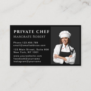 Tarjeta De Visita Fotografía de Cook Catering, Restaurante Profesion