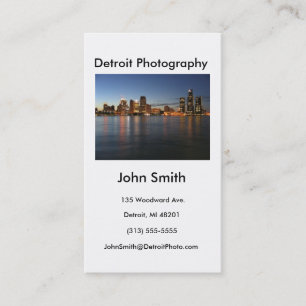 Tarjeta de visita, fotografía de Detroit
