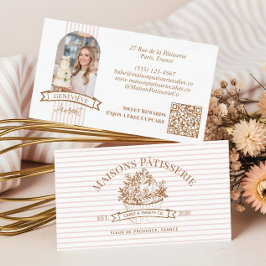 Tarjeta De Visita Fotografía de diseñador de pasteles de panadería d