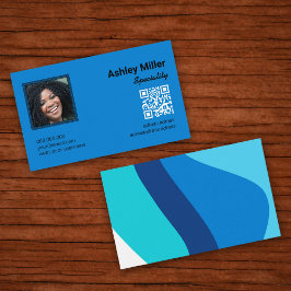 Tarjeta De Visita Fotografía de diseño en color del código QR