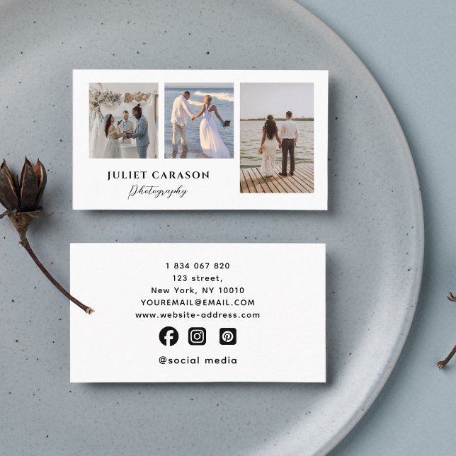 Tarjeta De Visita fotografía de escritura caligráfica 3 collage de f (Subido por el creador)