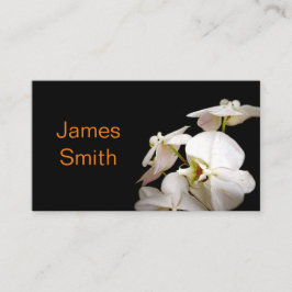 Tarjeta De Visita fotografía de flores de orquídeas blancas naturale