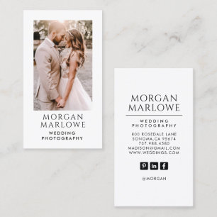 Tarjeta De Visita Fotografía de Fotógrafo de Boda Moderna
