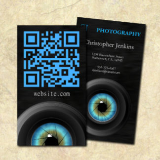 Tarjeta De Visita Fotografía de fotógrafo de lente de cámara de ojos