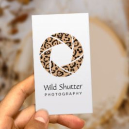 Tarjeta De Visita Fotografía de fotógrafo de obturador de leopardo m