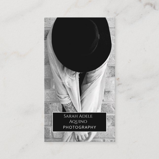 Tarjeta De Visita Fotografía de fotógrafo profesional (Anverso)