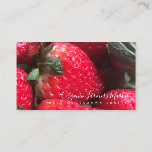 Tarjeta De Visita Fotografía de Frutas de Fresas Reales