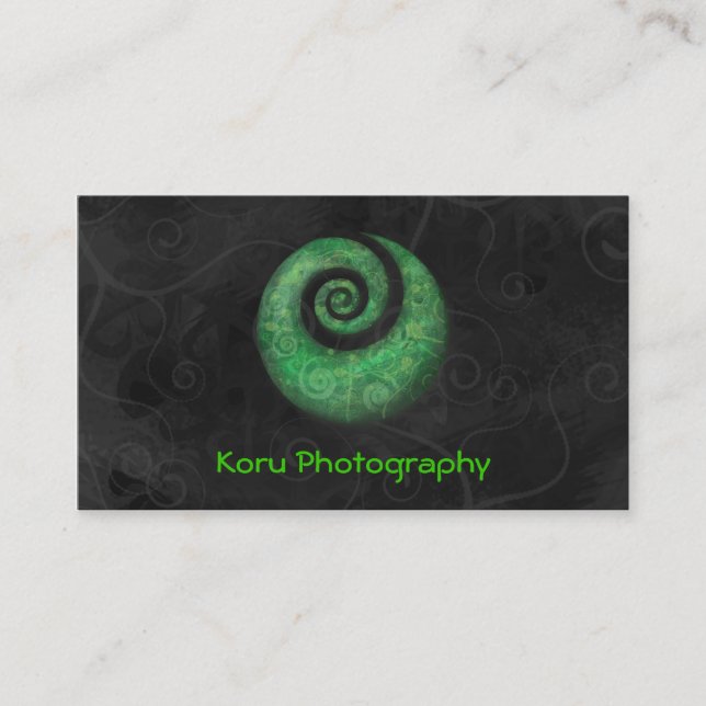 Tarjeta De Visita Fotografía de Koru (Anverso)
