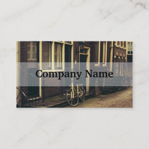 Tarjeta De Visita Fotografía de la calle de Amsterdam de la sepia,