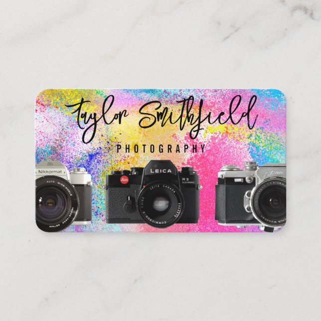 Tarjeta De Visita Fotografía de la cámara de pintura de época (Anverso)