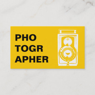 Tarjeta De Visita Fotografía de la cámara del vintage de la