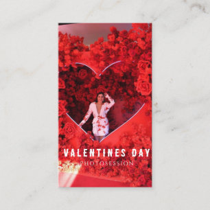 Tarjeta De Visita Fotografía de la Chica el día de San Valentín