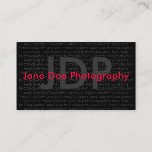 TARJETA DE VISITA FOTOGRAFÍA DE LA GAMA DE JANE