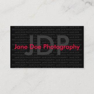 TARJETA DE VISITA FOTOGRAFÍA DE LA GAMA DE JANE