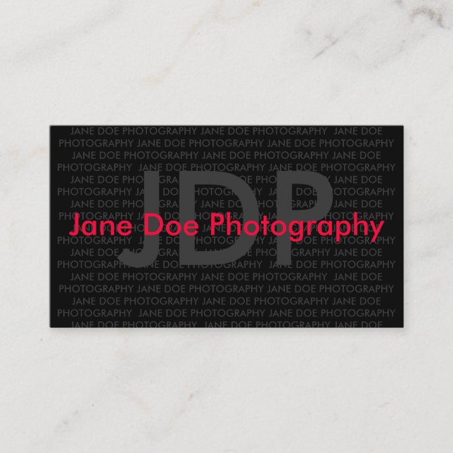 TARJETA DE VISITA FOTOGRAFÍA DE LA GAMA DE JANE (Anverso)