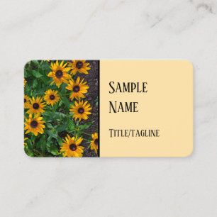 Tarjeta De Visita fotografía de la naturaleza de las flores amarilla