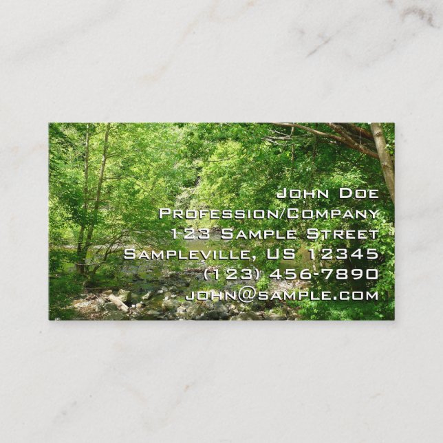 Tarjeta De Visita Fotografía de la naturaleza de Maryland con vistas (Anverso)