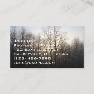 Tarjeta De Visita Fotografía de la naturaleza del amanecer de niebla