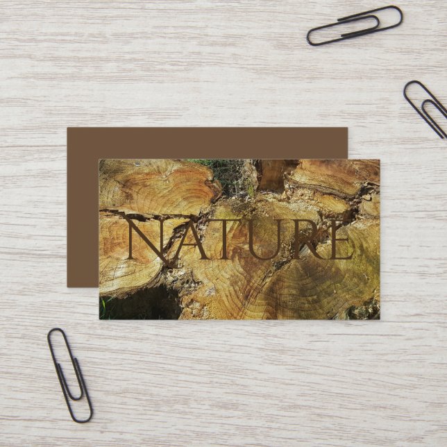 Tarjeta De Visita Fotografía de la naturaleza del tronco del árbol M (Anverso/Reverso In Situ)