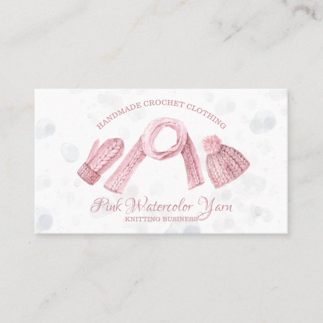 Tarjeta De Visita Fotografía de la ropa de invierno de Amigurumi Cro (Anverso)