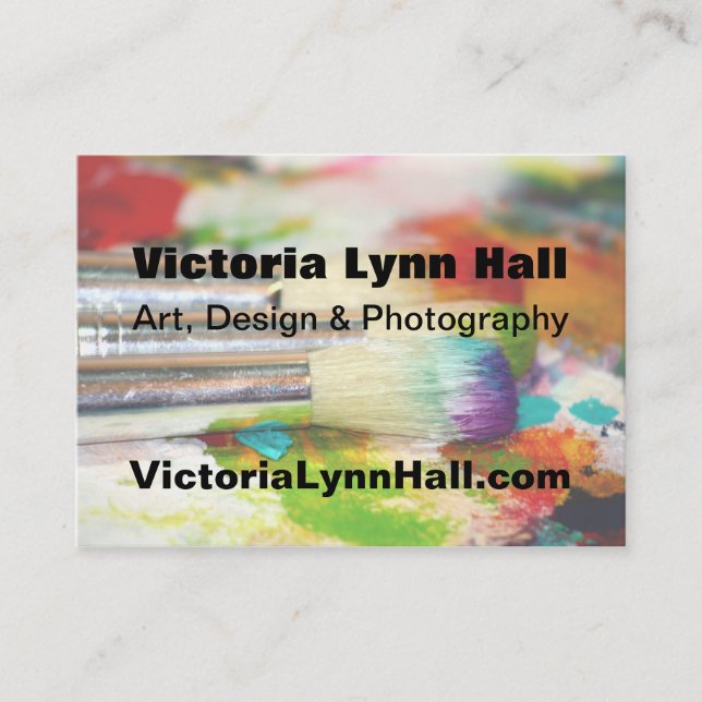 Tarjeta De Visita Fotografía de las herramientas del artista (Anverso)