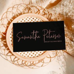 Tarjeta De Visita Fotografía de logotipo prefabricado tipografía mín