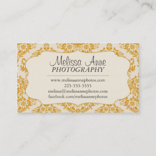 Tarjeta De Visita Fotografía de lujo del damasco