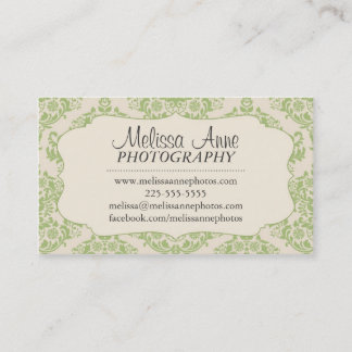 Tarjeta De Visita Fotografía de lujo del damasco