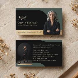 Tarjeta De Visita Fotografía de Marco de Arco de Bienes Raíces de Lu